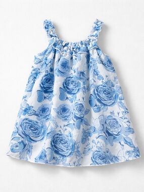Baby Starters blue floral dress with attached bodysuit size 3 months